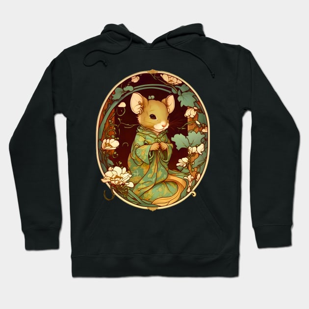 Cute Anthropomorphic Mouse In A Robe Hoodie by entwithanaxe